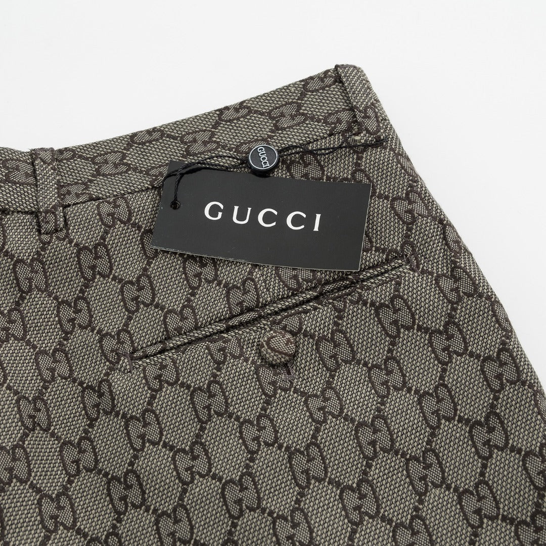 Gucci Beige Double G Monogram Suit