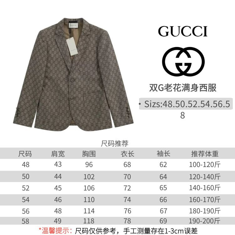 Gucci Beige Double G Monogram Suit