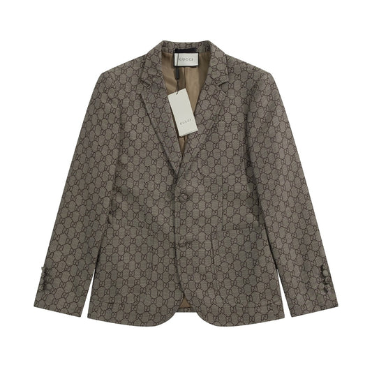 Gucci Beige Double G Monogram Suit