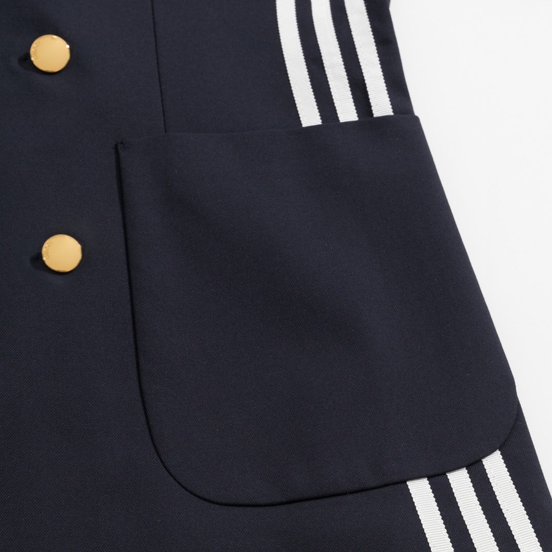 Gucci x Adidas Navy Trefoil Logo Suit