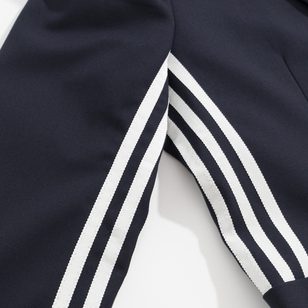 Gucci x Adidas Navy Trefoil Logo Suit