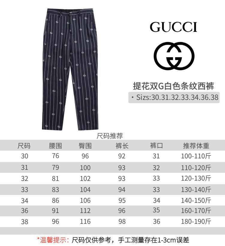 Gucci Navy Jacquard Double G Navy Striped Suit