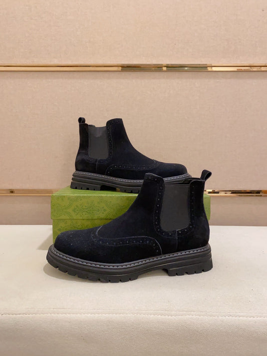 Gucci Black Suede Chelsea Boot