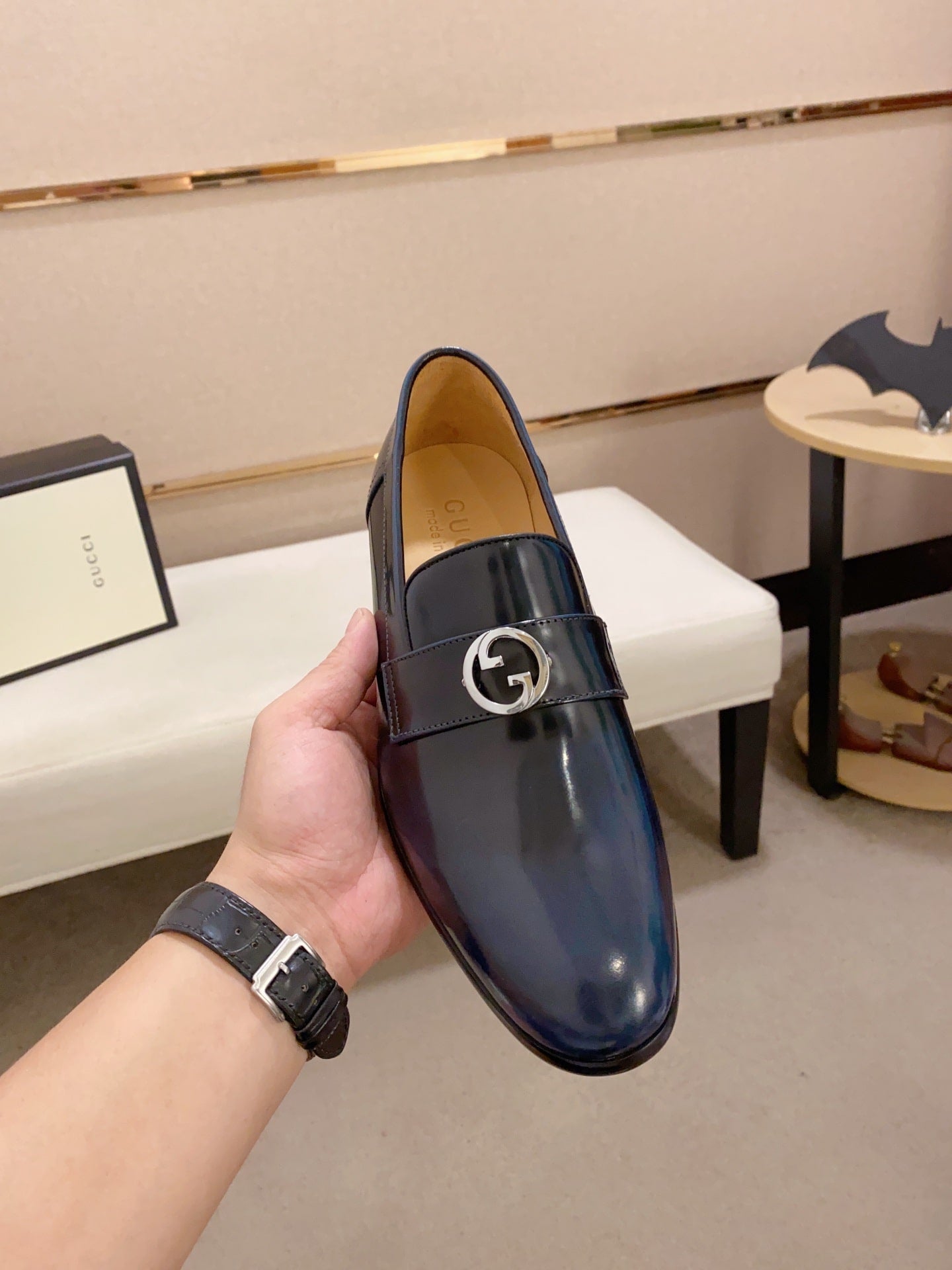 Gucci Midnight Blue Leather Loafer