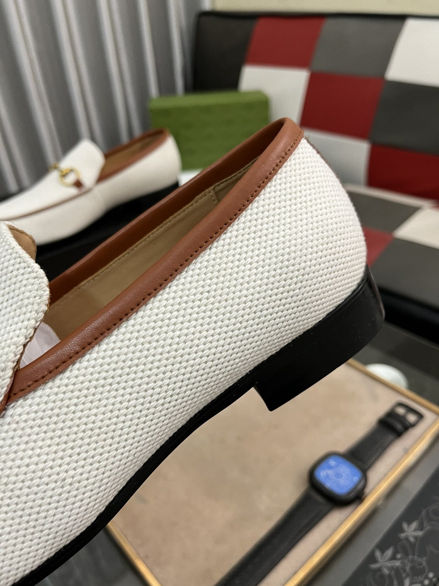 Gucci-Inspired Jordaan White Horsebit Loafer