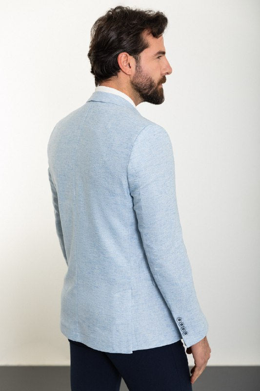 Ice Blue Horizon Slim Fit Blazer