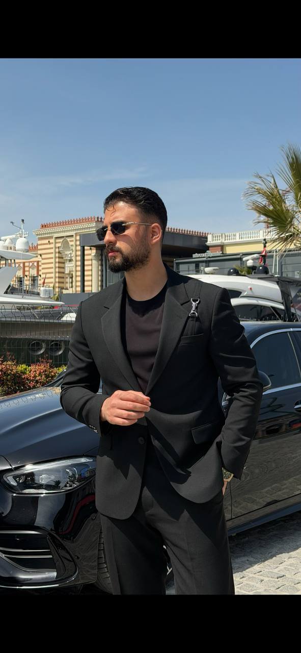 Jet Black Slim Fit Men’s Suit