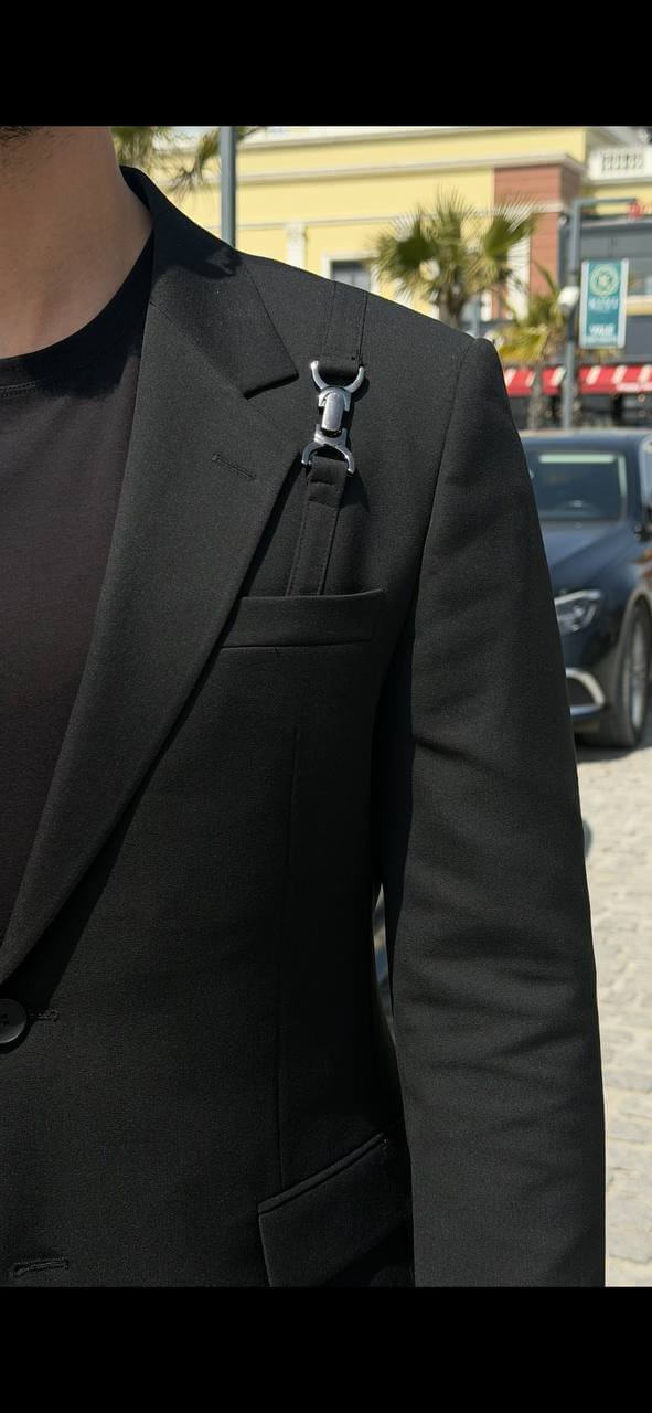 Jet Black Slim Fit Men’s Suit