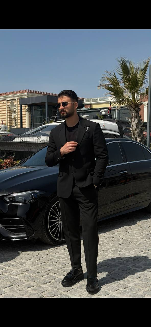 Jet Black Slim Fit Men’s Suit