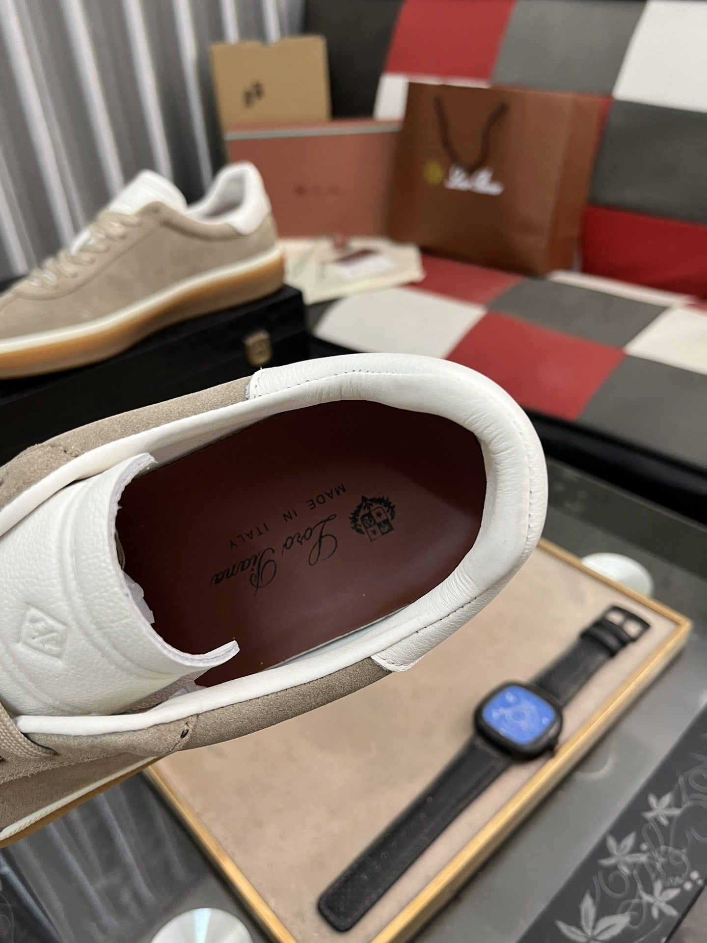 Loro Piana Beige Tennis Walk Sneakers