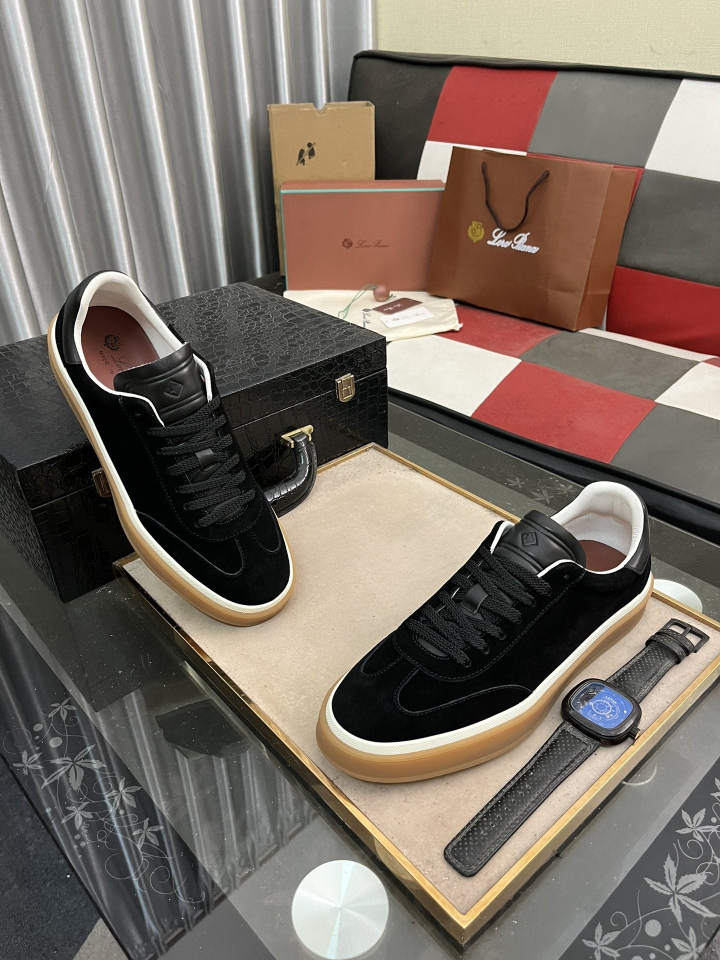 Loro Piana Black Casual Sneakers