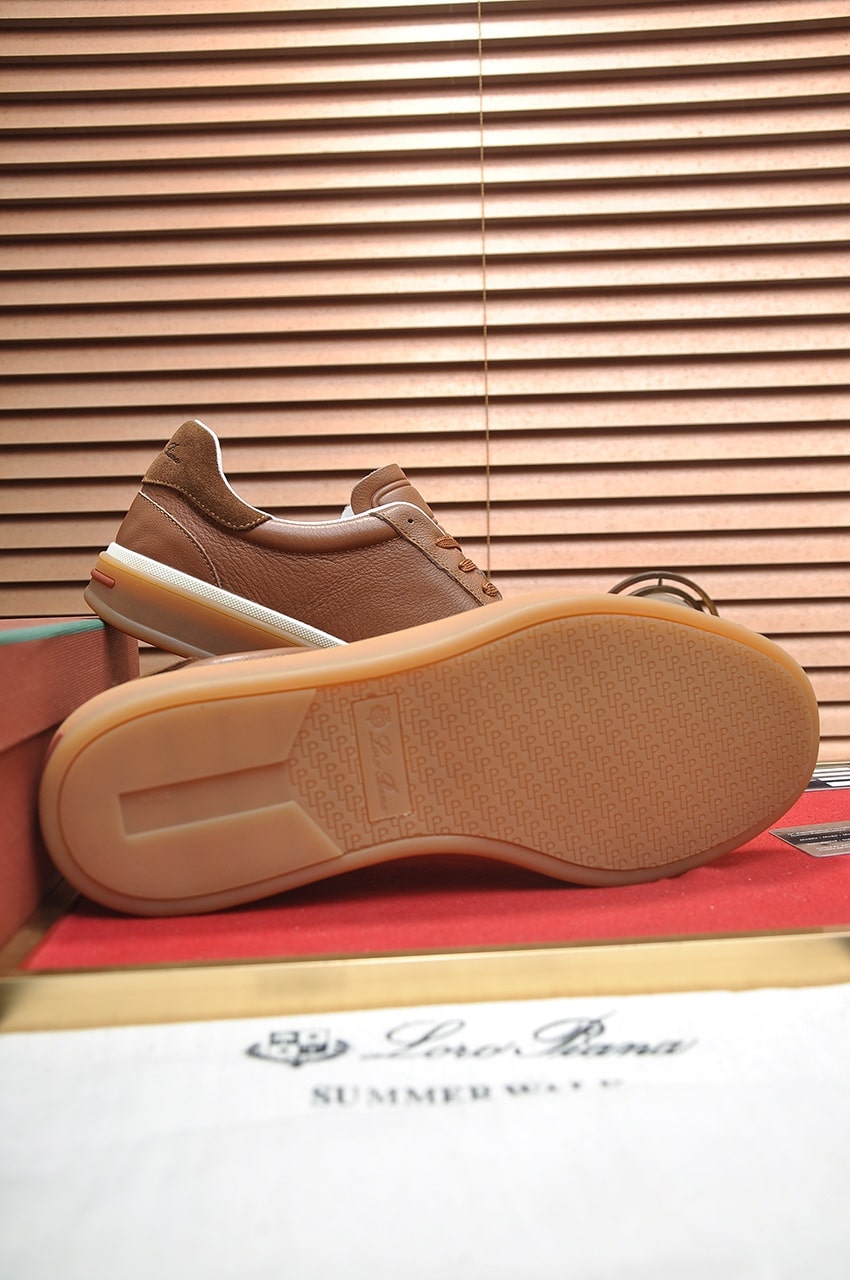 Loro Piana Brown Tennis Walk Sneakers