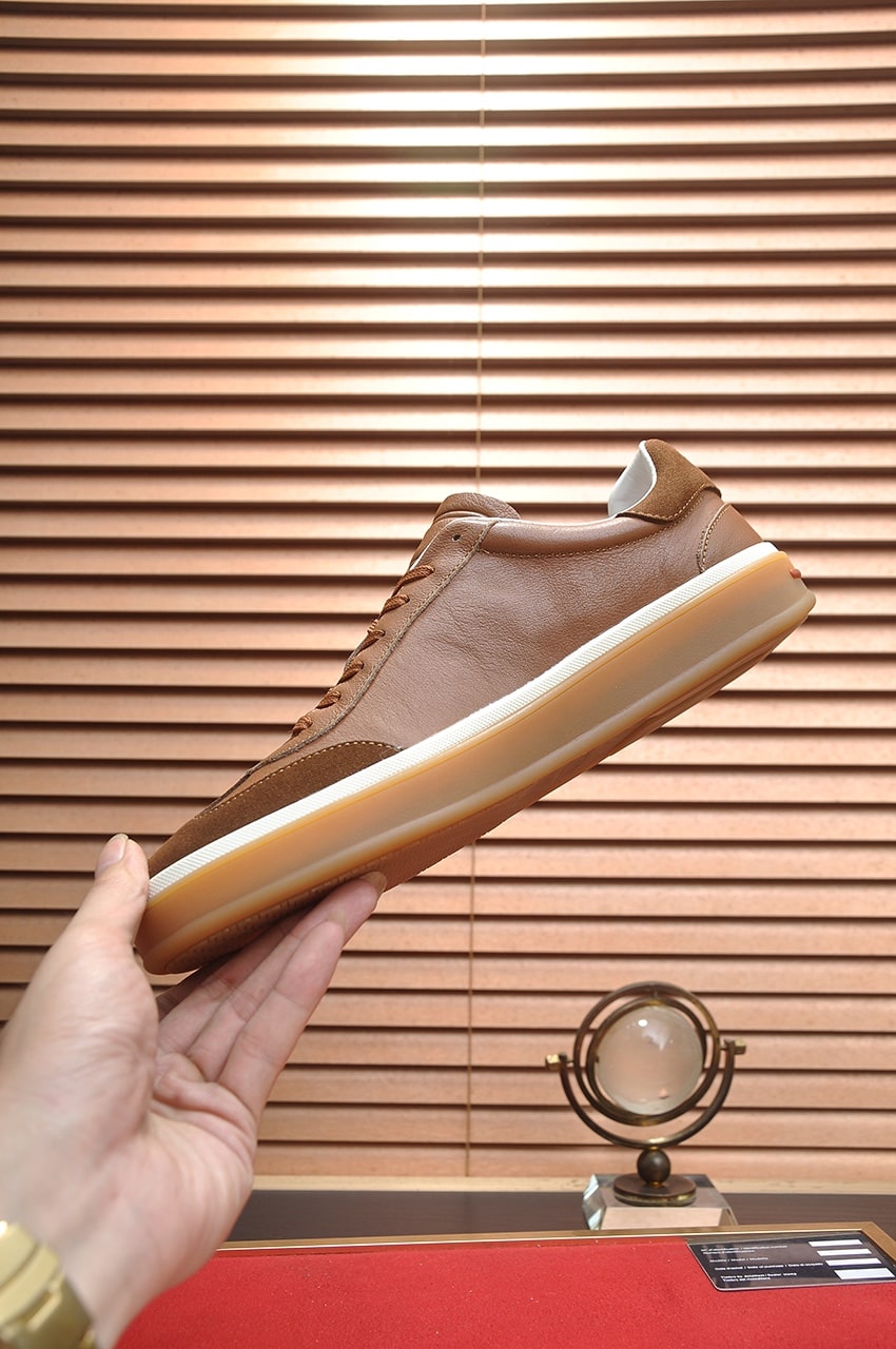 Loro Piana Brown Tennis Walk Sneakers