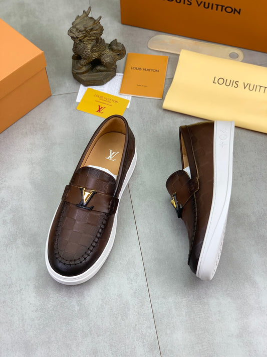Louis Vuitton LV Resort Brown Damier Leather Loafer
