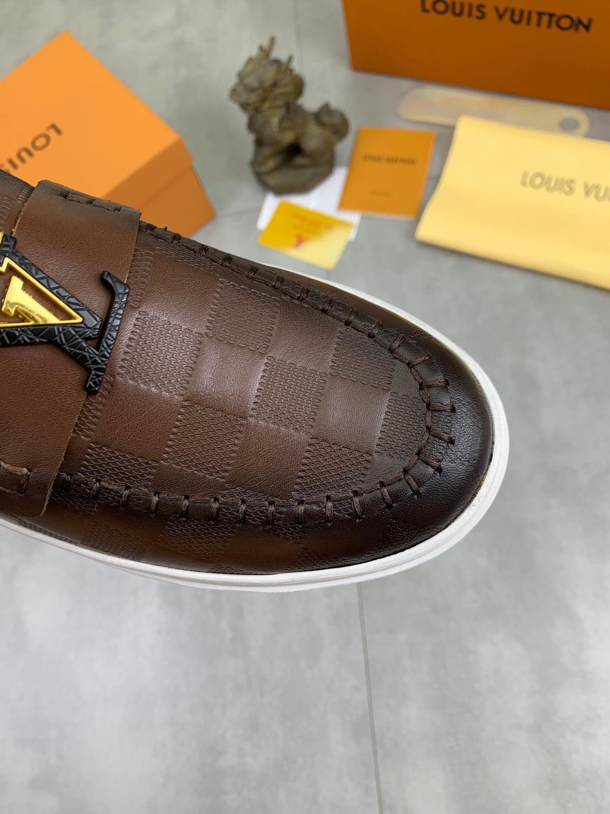 Louis Vuitton LV Resort Brown Damier Leather Loafer