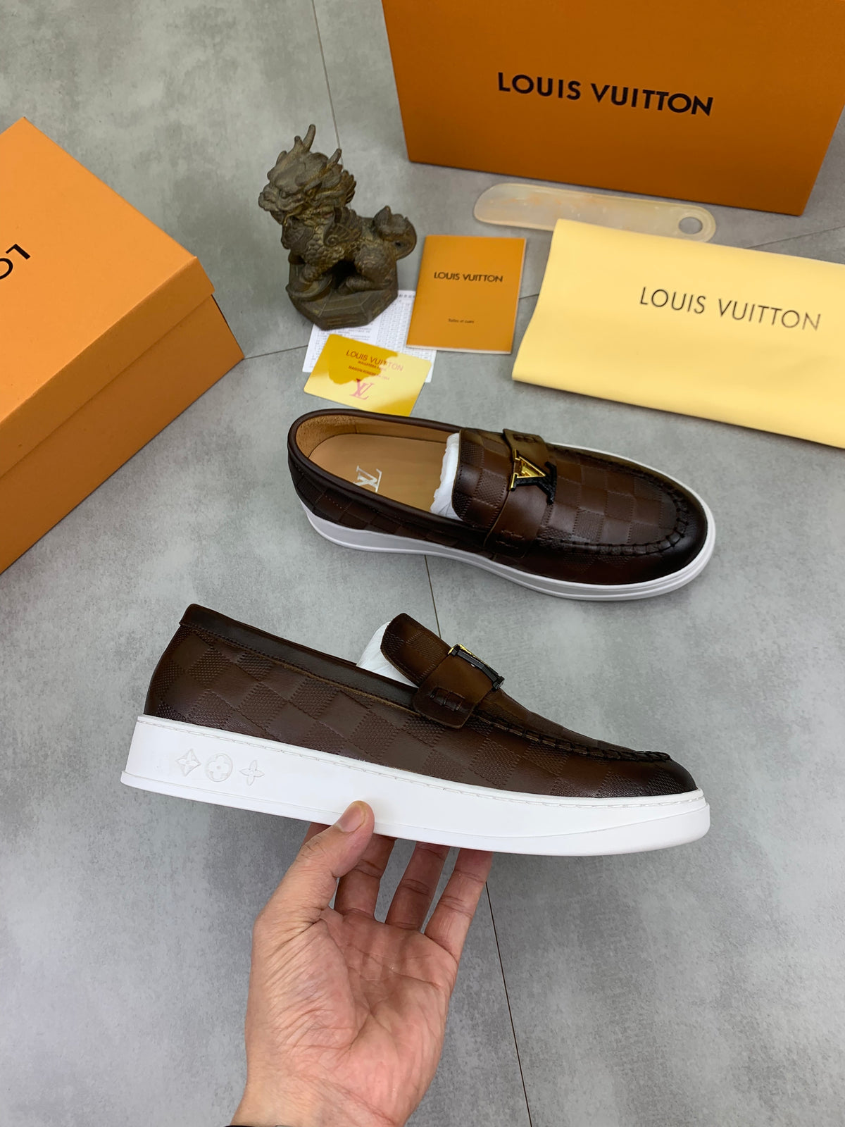 Louis Vuitton LV Resort Brown Damier Leather Loafer