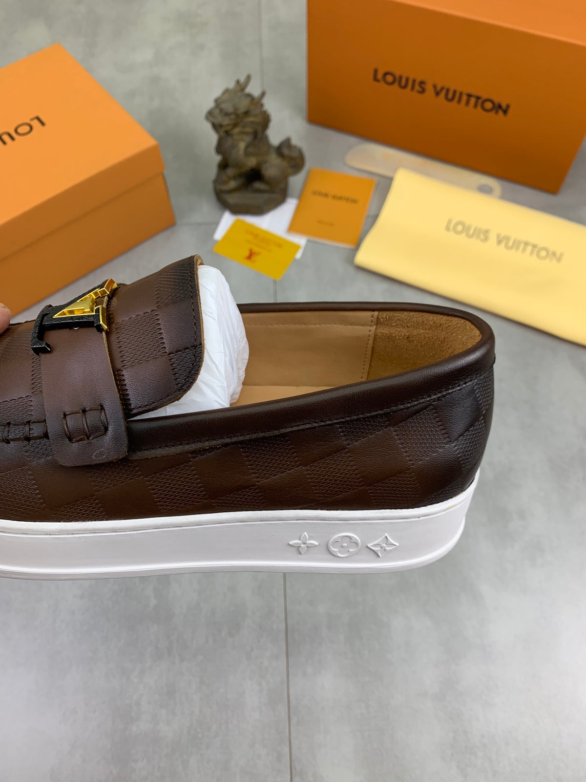 Louis Vuitton LV Resort Brown Damier Leather Loafer