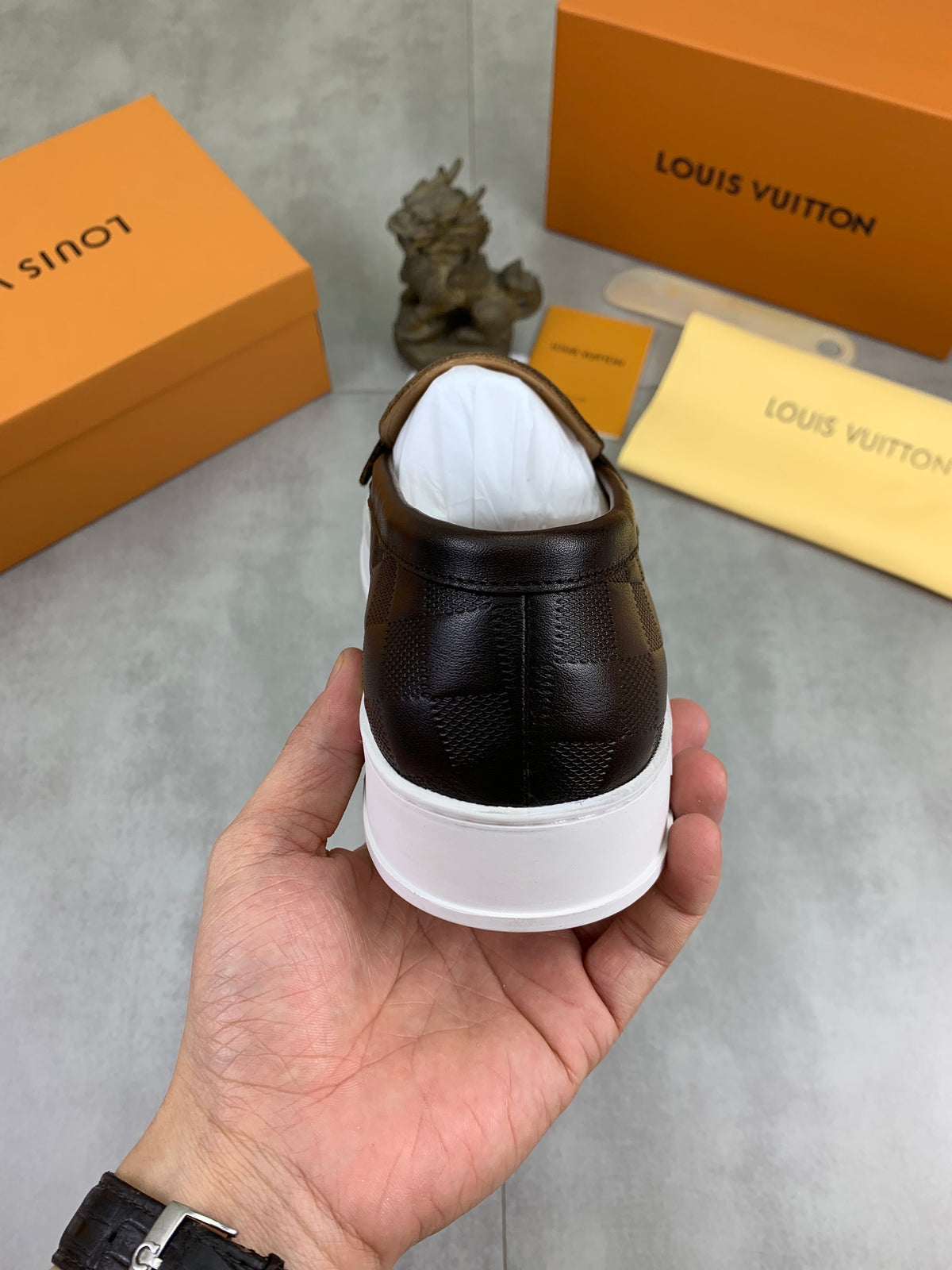 Louis Vuitton LV Resort Brown Damier Leather Loafer