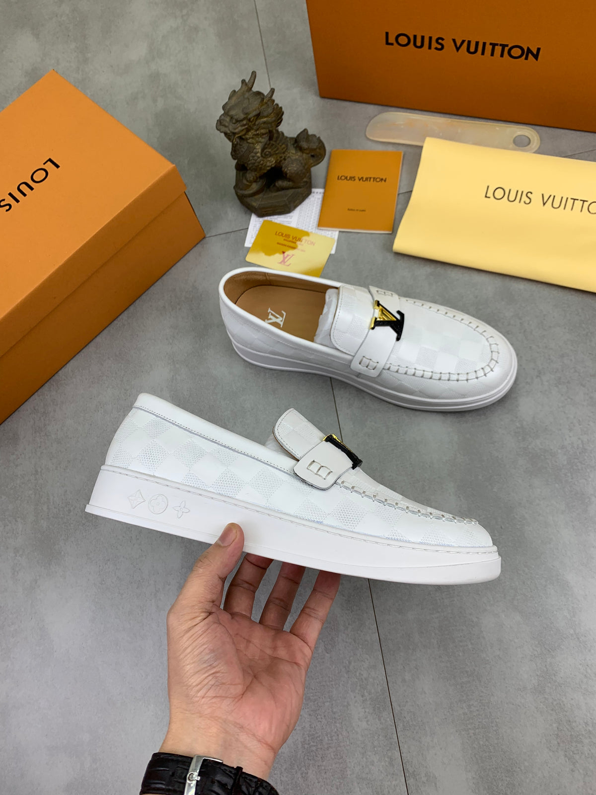 Louis Vuitton LV Resort White Damier Loafer