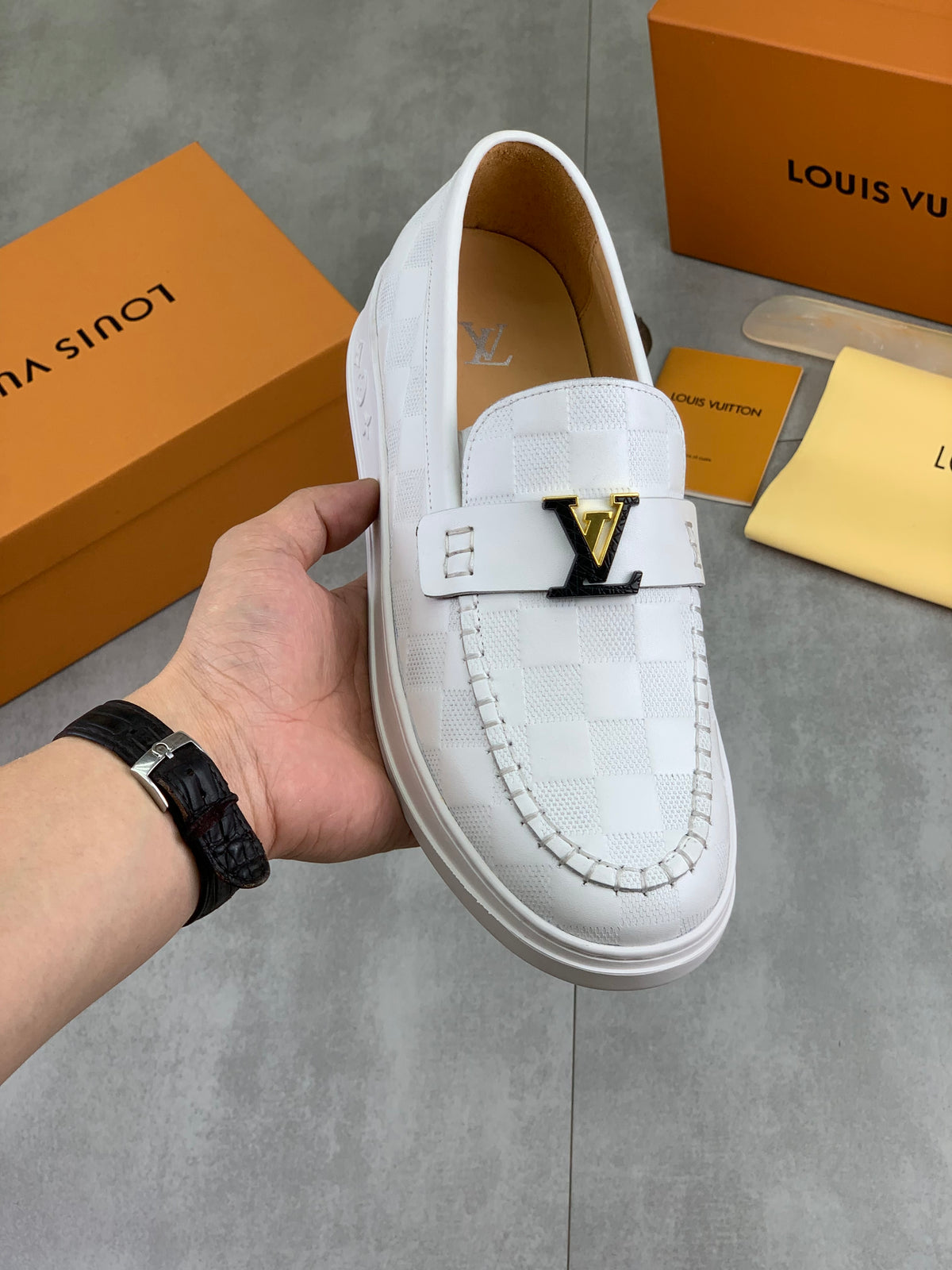 Louis Vuitton LV Resort White Damier Loafer