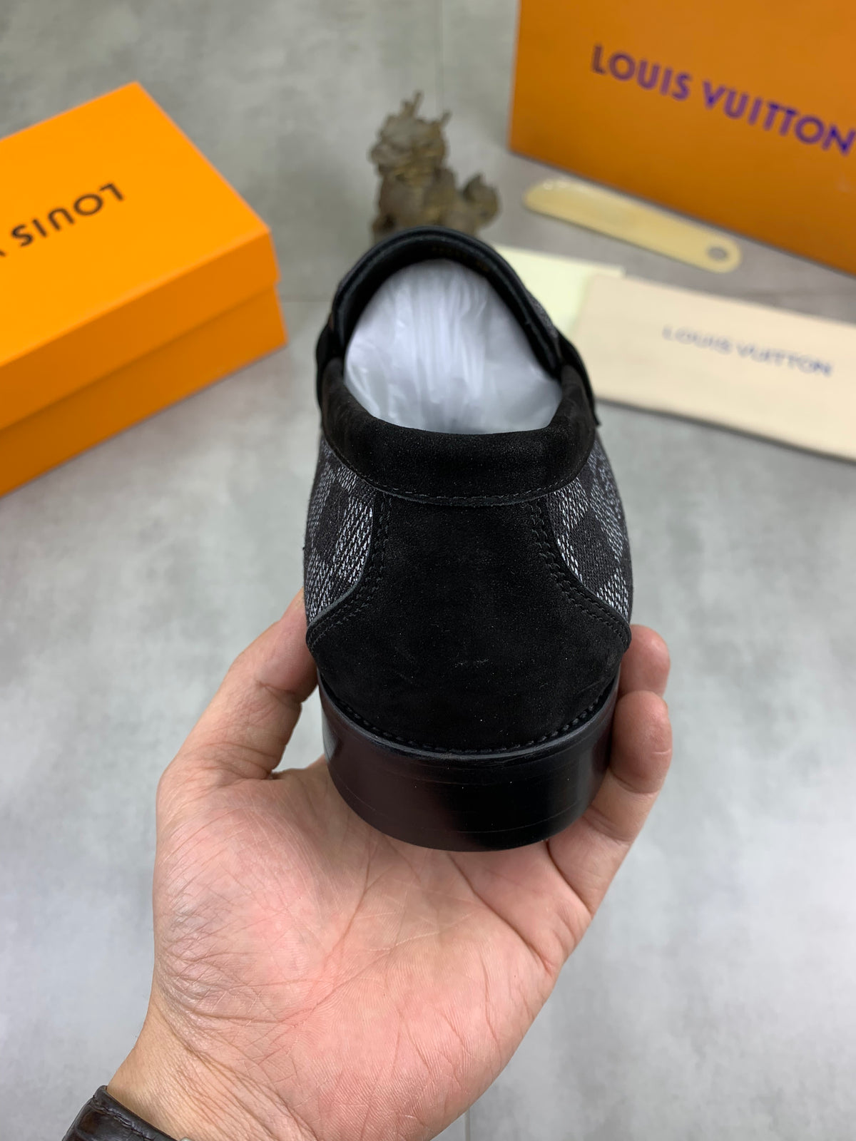 Louis Vuitton Major Black Damier Denim Loafer