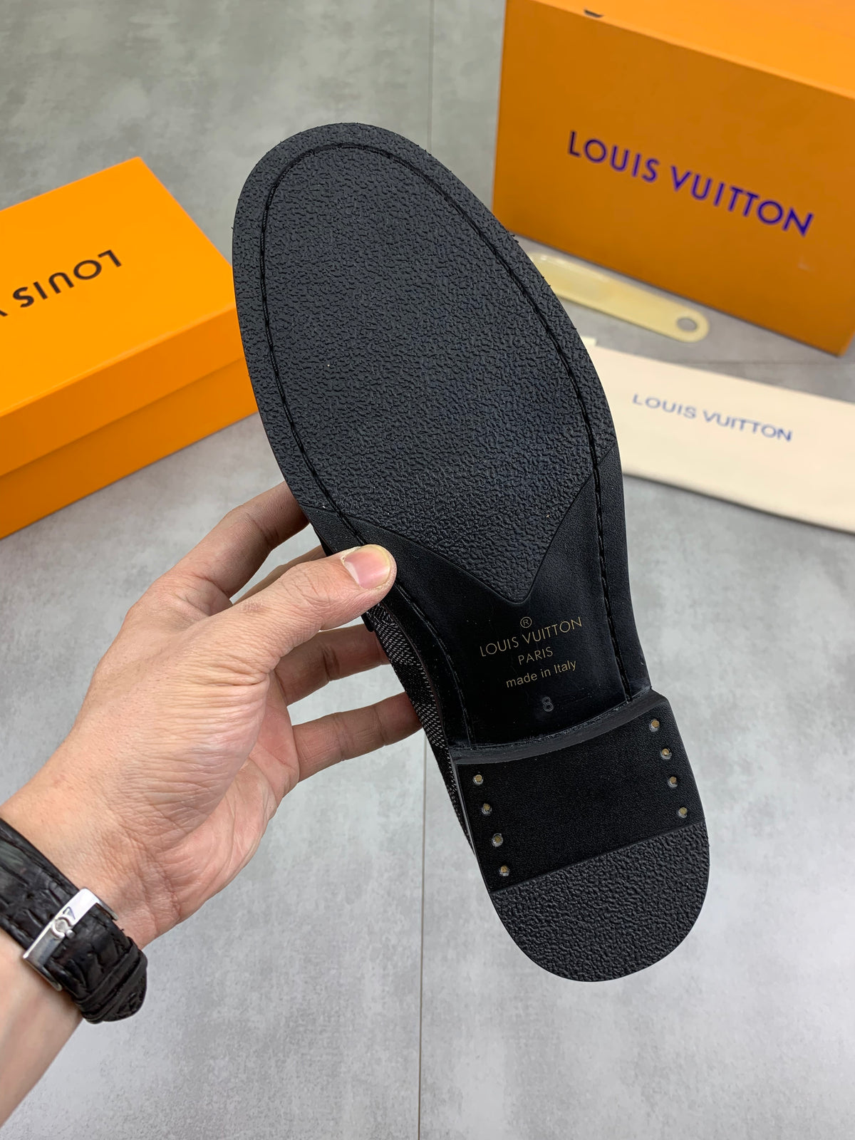 Louis Vuitton Major Black Damier Denim Loafer