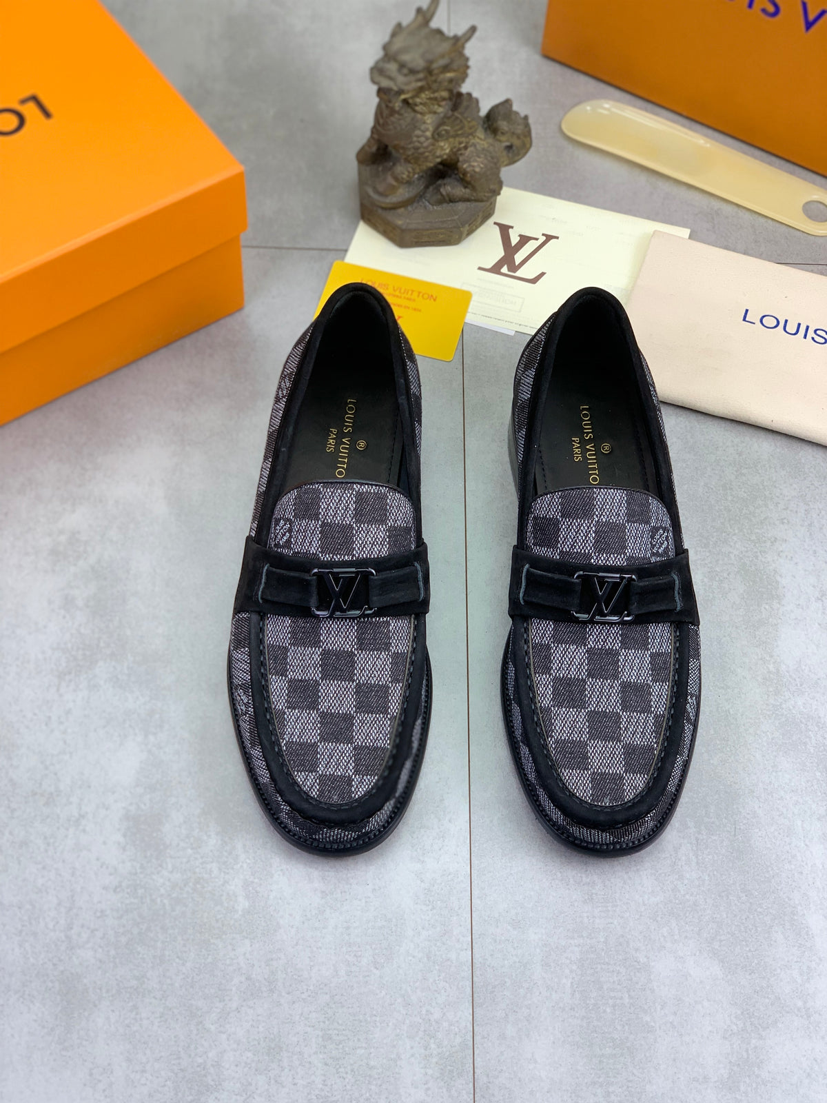 Louis Vuitton Major Black Damier Denim Loafer