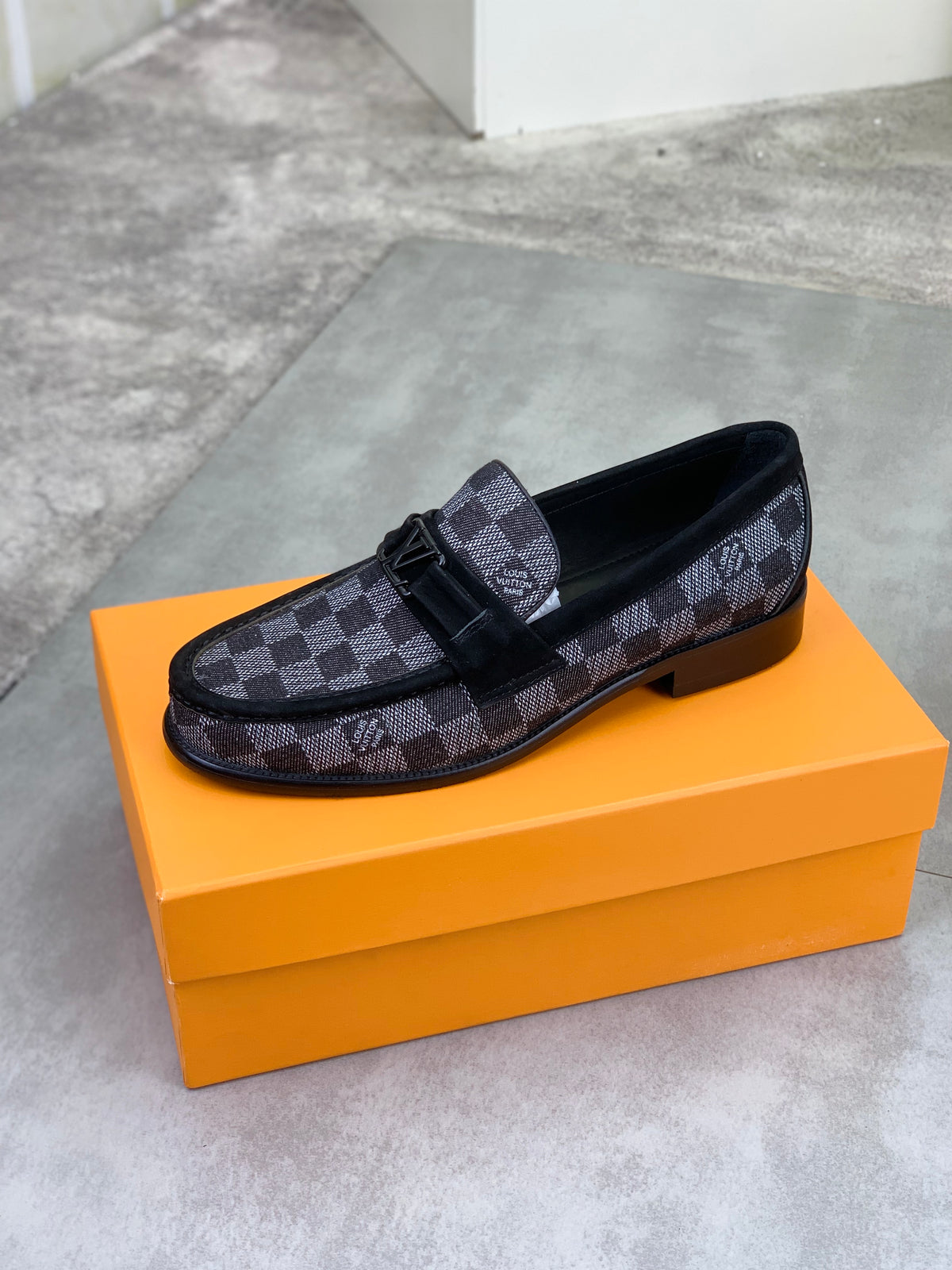 Louis Vuitton Major Black Damier Denim Loafer