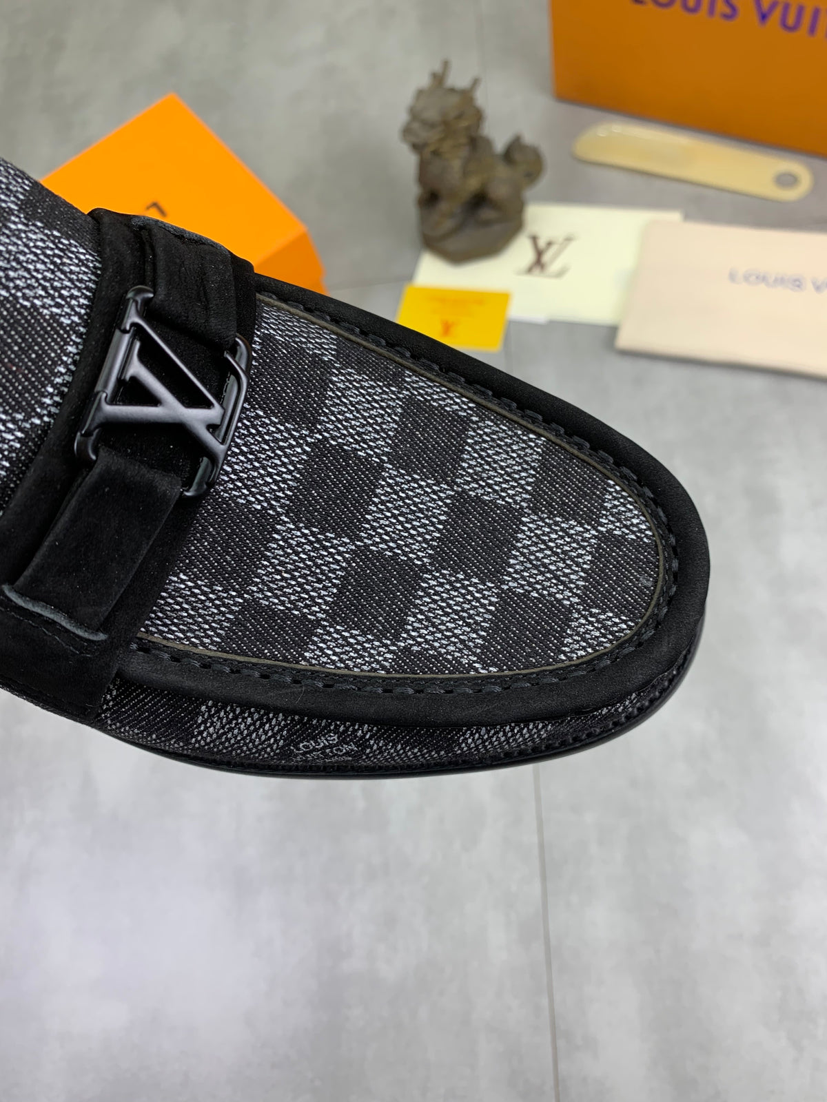 Louis Vuitton Major Black Damier Denim Loafer
