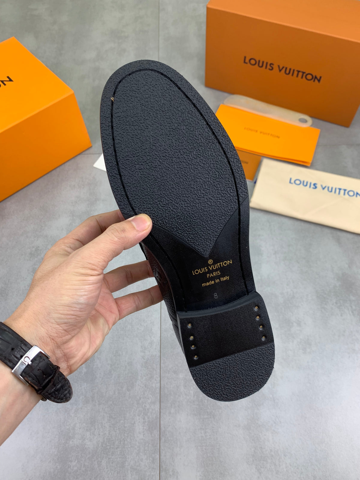 Louis Vuitton Major Black Leather Loafers