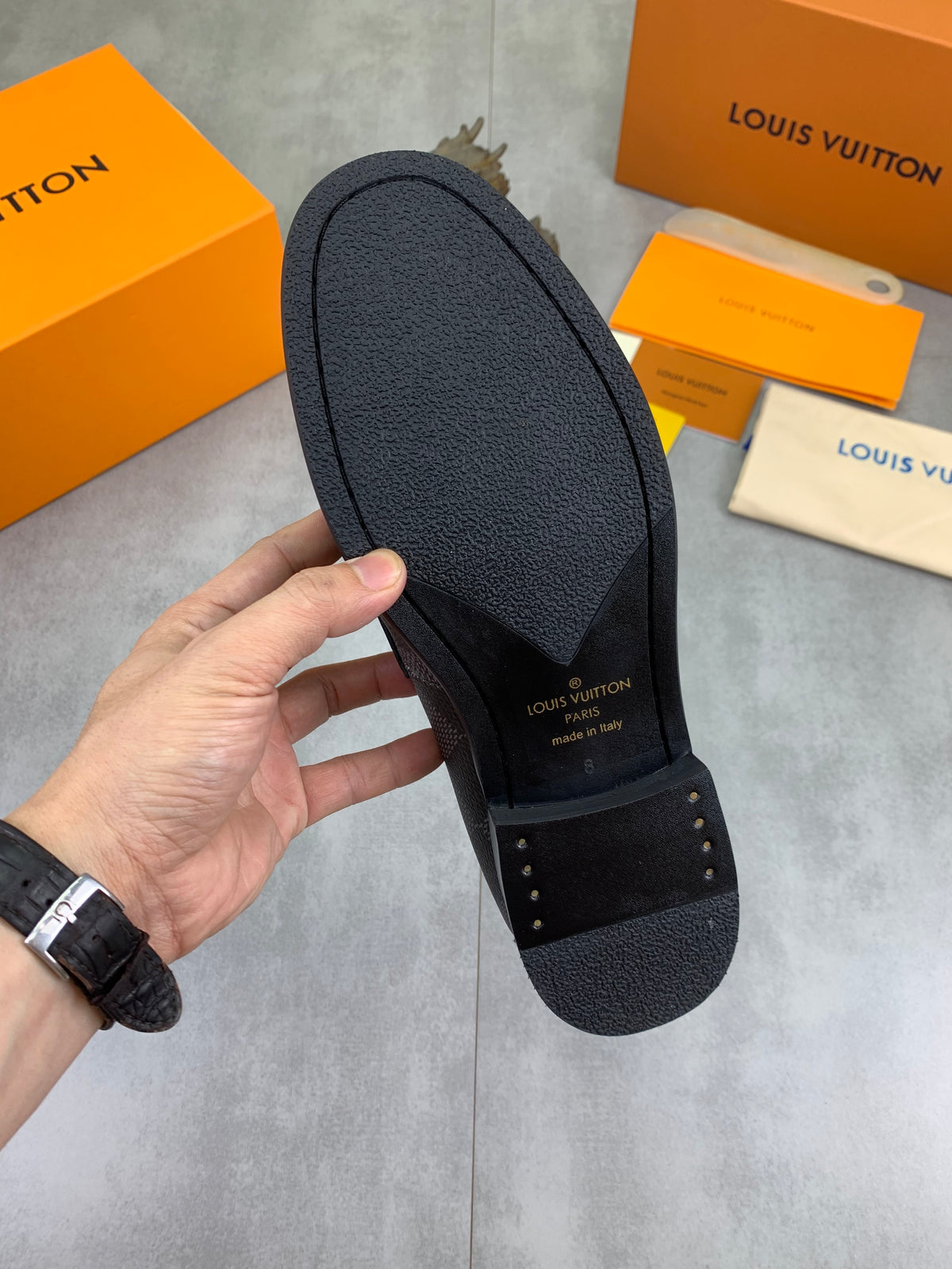 Louis Vuitton Major Loafer in Graphite Damier Canvas