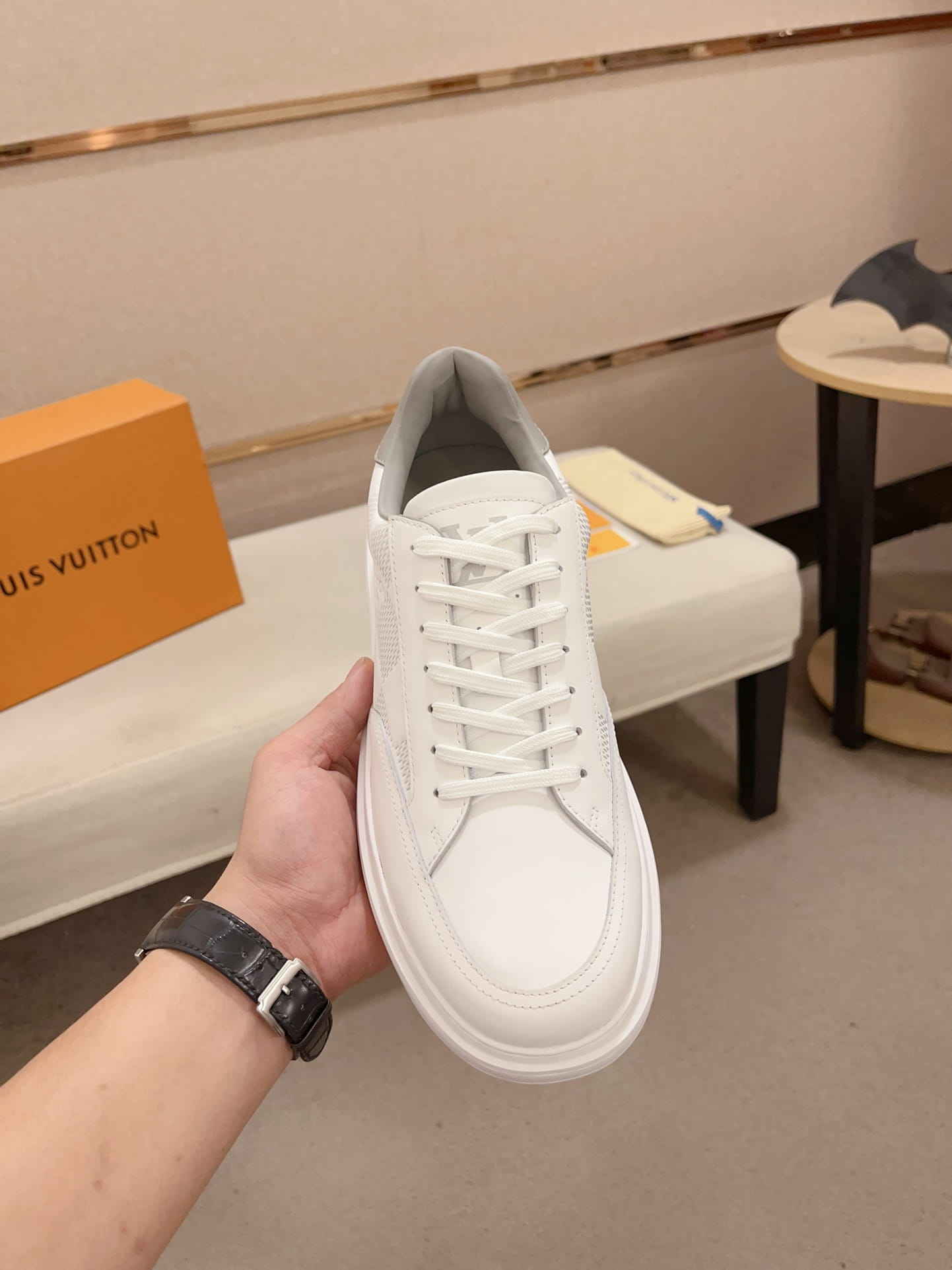 Louis Vuitton Beverly Hills White Damier Sneakers