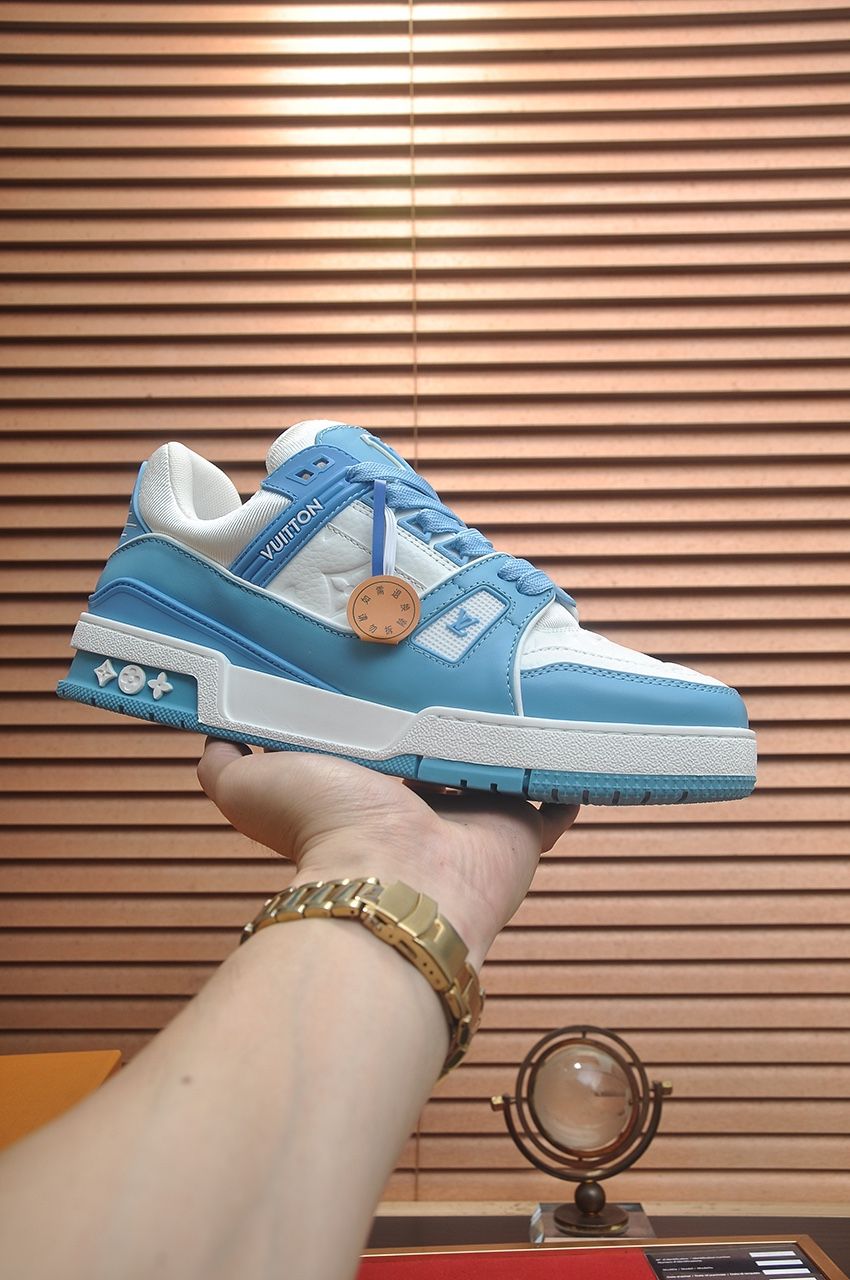 Louis Vuitton LV Trainer Blue Lowtop Sneakers