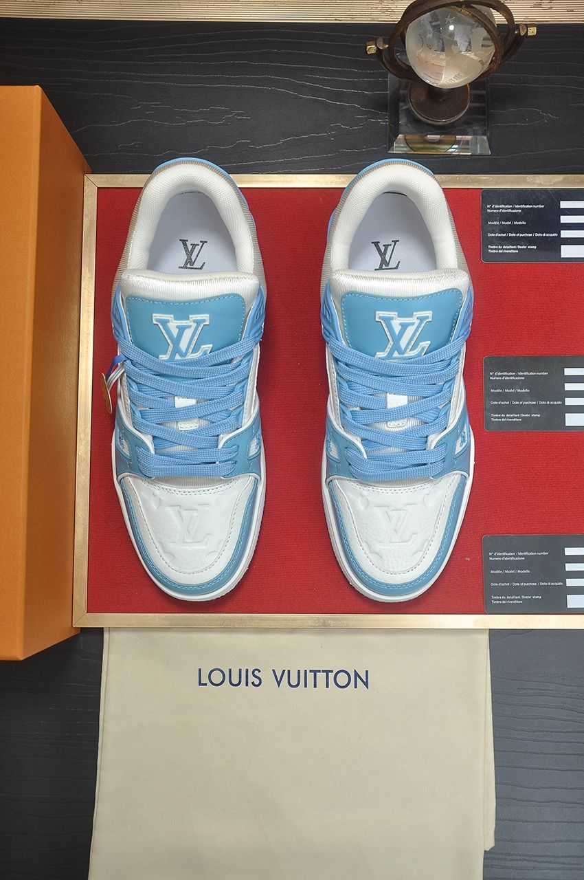 Louis Vuitton LV Trainer Blue Lowtop Sneakers