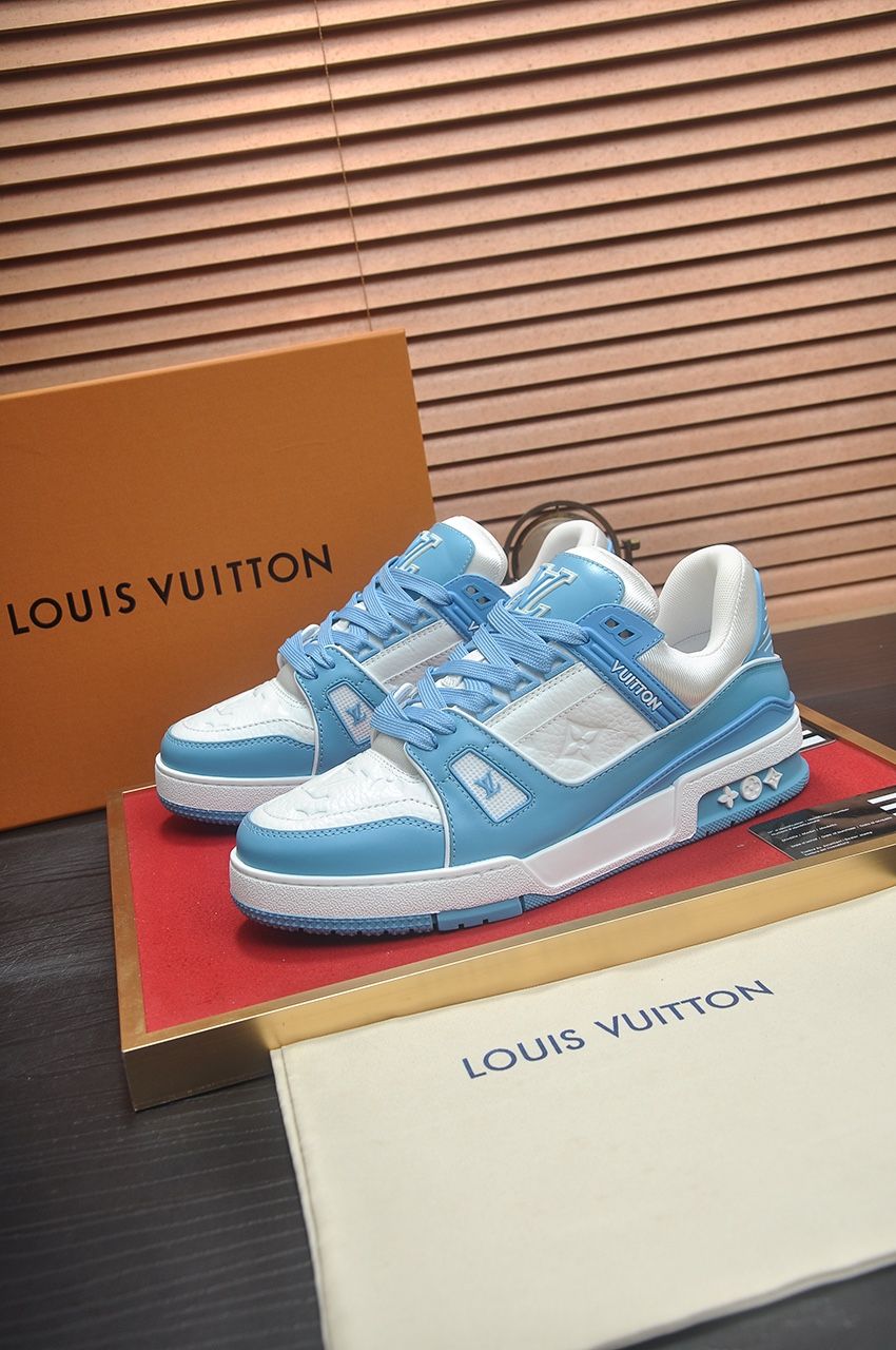 Louis Vuitton LV Trainer Blue Lowtop Sneakers