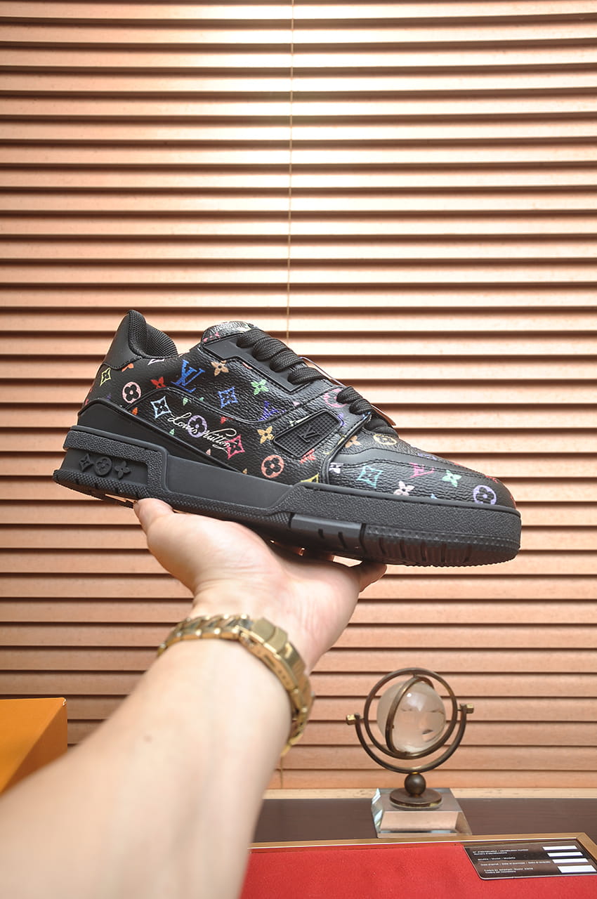 Louis Vuitton LV Trainer Takashi Murakami Black Multicolour Sneakers