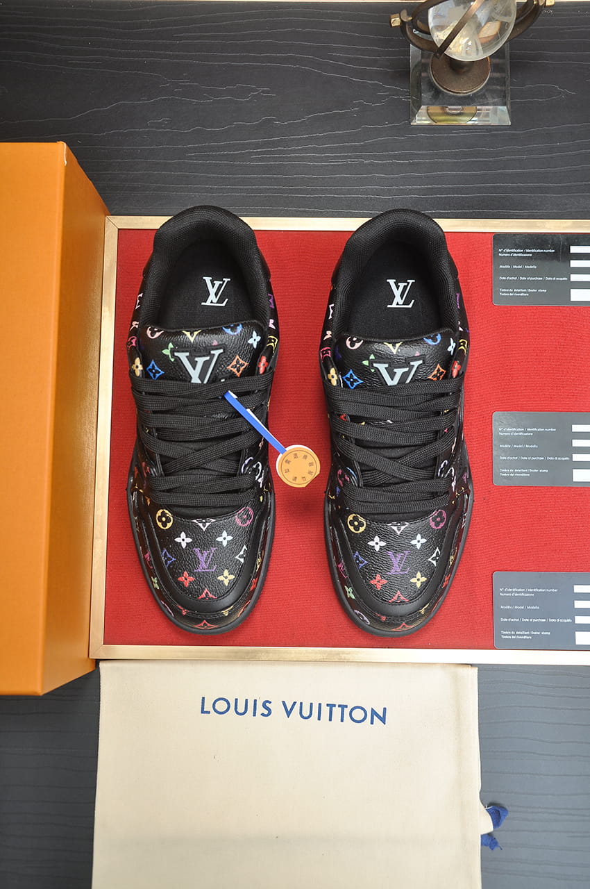 Louis Vuitton LV Trainer Takashi Murakami Black Multicolour Sneakers