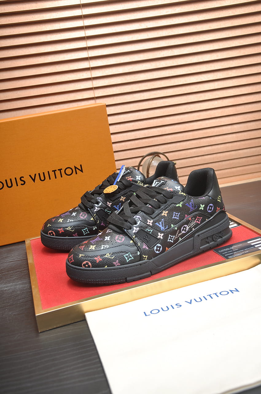 Louis Vuitton LV Trainer Takashi Murakami Black Multicolour Sneakers
