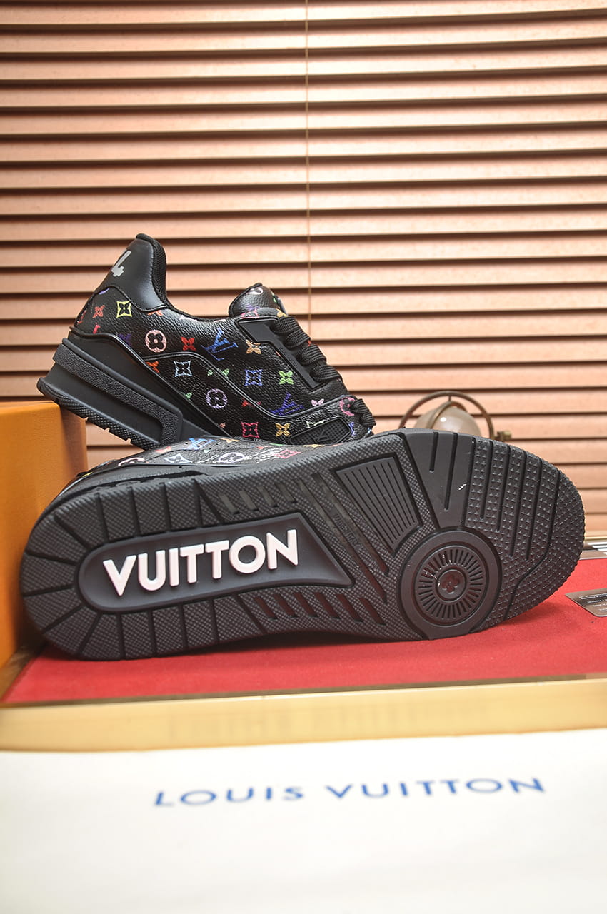 Louis Vuitton LV Trainer Takashi Murakami Black Multicolour Sneakers