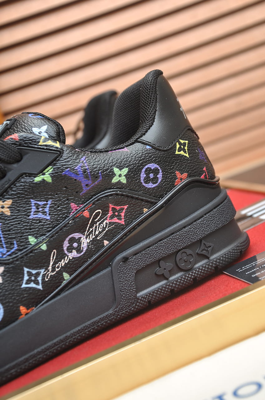 Louis Vuitton LV Trainer Takashi Murakami Black Multicolour Sneakers