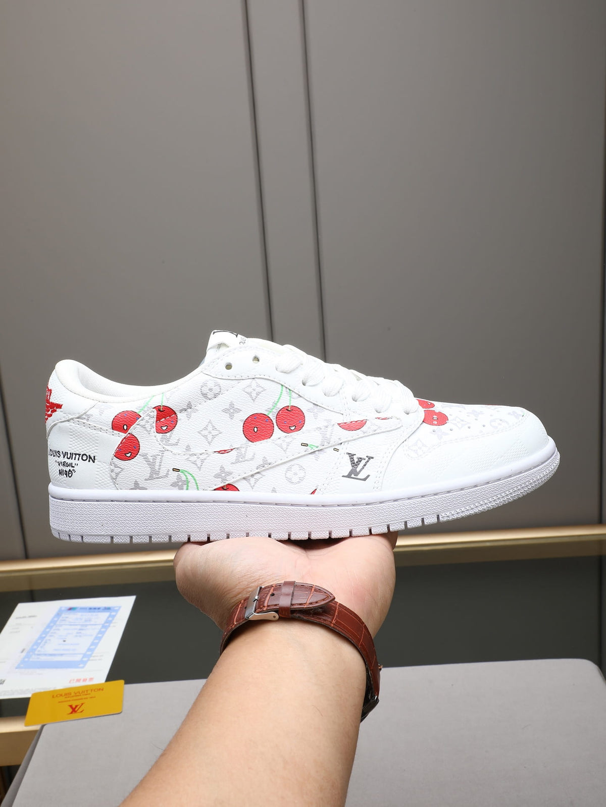 Louis Vuitton x Takashi Murakami Cherry White Low-Top Sneakers