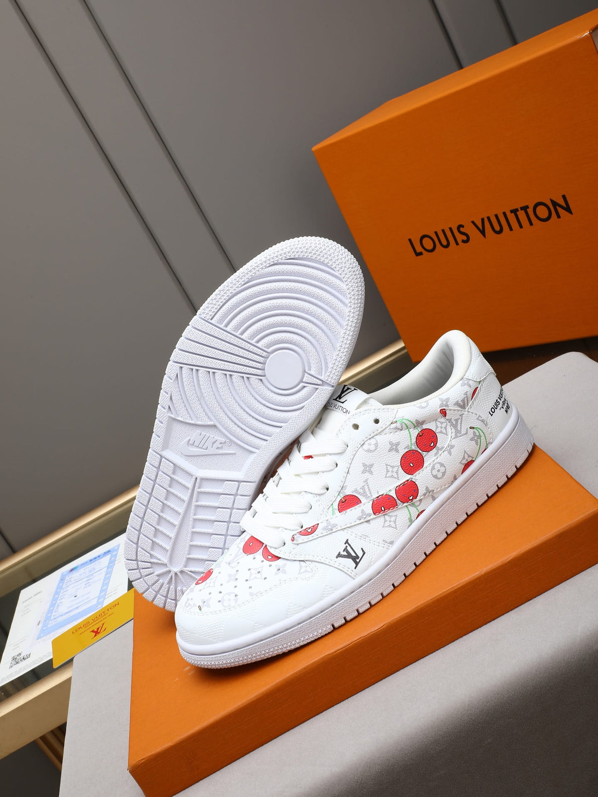 Louis Vuitton x Takashi Murakami Cherry White Low-Top Sneakers
