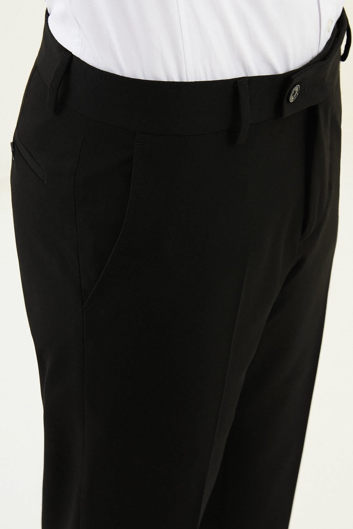 Men’s Black Slim Fit Formal Trousers