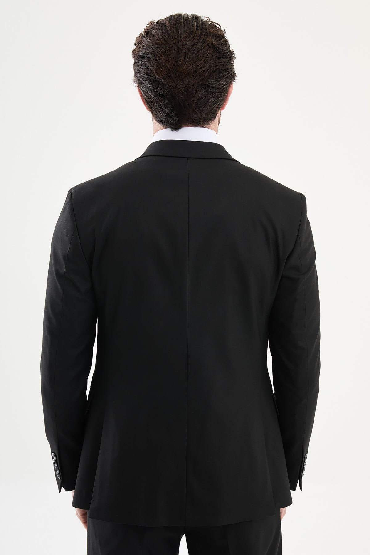 Men’s Black Three-Piece Slim Fit Suit