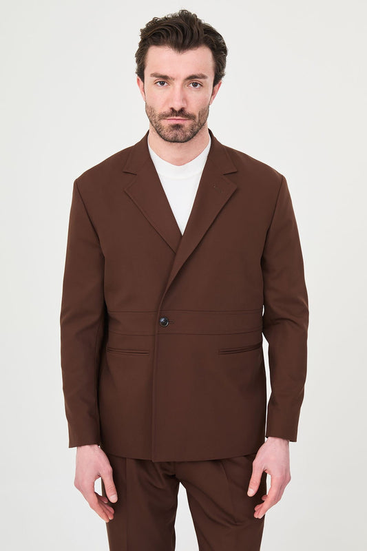 Men’s Brown Casual Slim Fit Suit