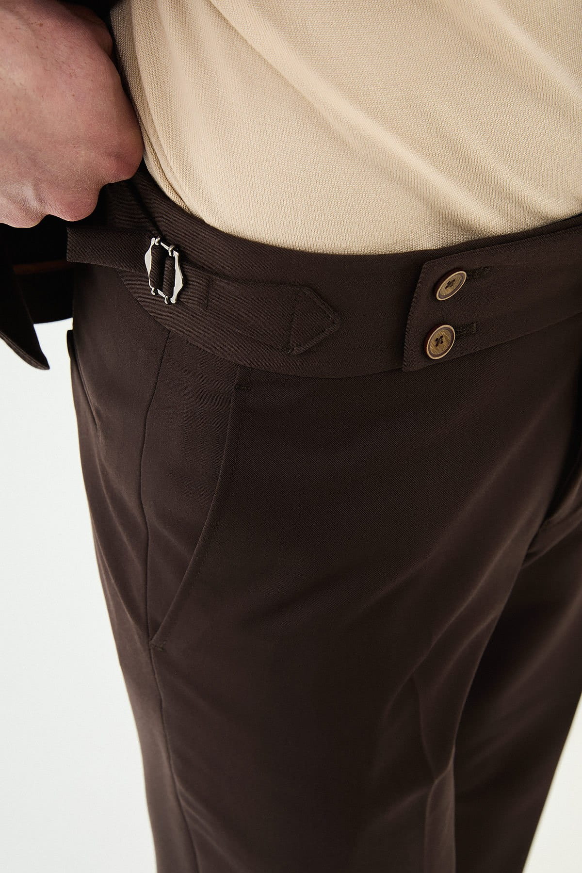 Men’s Chocolate Brown Slim-Fit Casual Suit