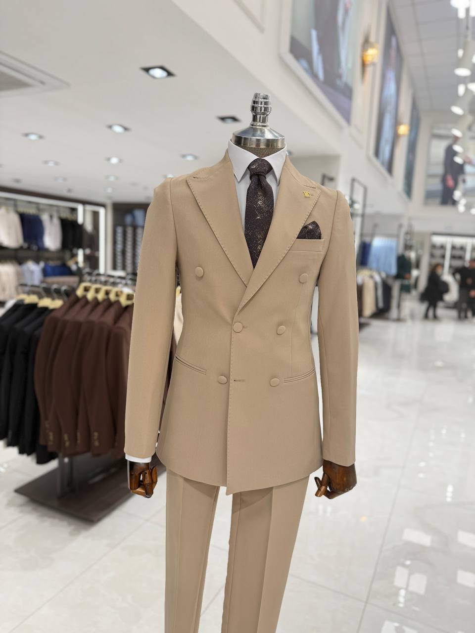 Suitharbor Double-Breasted Slim Fit Prom Suit – Multiple Colors