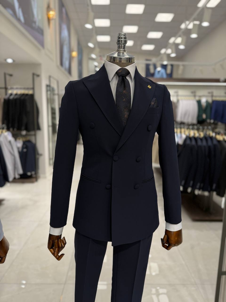 Suitharbor Double-Breasted Slim Fit Prom Suit – Multiple Colors
