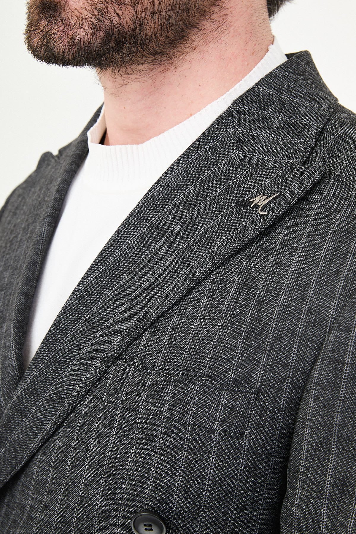 Men’s Grey Pinstripe Slim Fit Suit