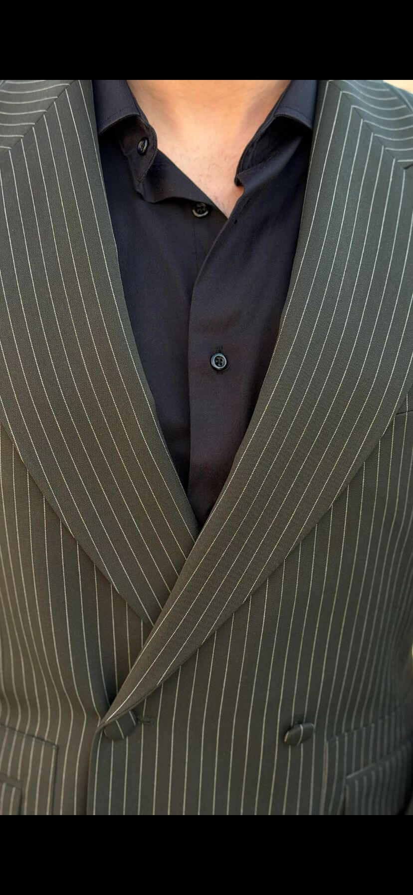 Men’s Khaki Pinstripe Slim Fit Suit